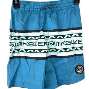 Quiksilver Boy’s Blue Lined Swim Shorts Size 10
